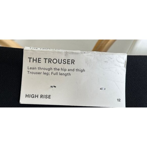 Ann Taylor Womens Black High-Rise Full-Length Trousers Size 12 - Lean Through Hi - Picture 5 of 8